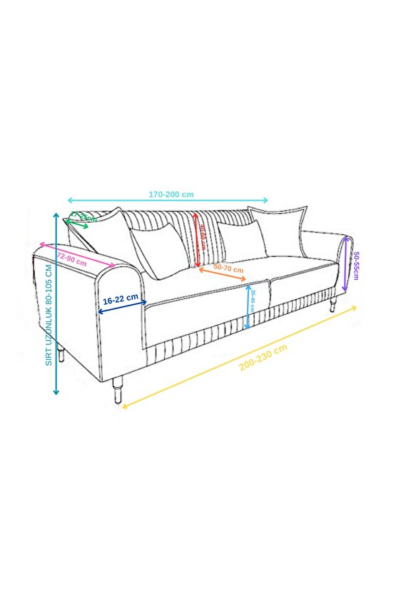 2li Koltuk Mikro Giydirme Koltuk Örtüsü(MAVİ)