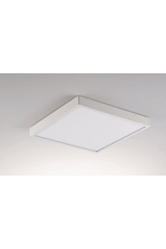 24 Watt Çok Kaliteli Sıva Üstü 6500 Kelvin Beyaz Işık Led Tavan Armatürü, Metal Kasa 28 X 28 Cm