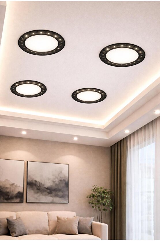 36 Watt, 3 Modlu Delik Çapı Ayarlanabilir 4000K Ilık Beyaz Işık Modern Tasarım Sıvaaltı Led Armatür