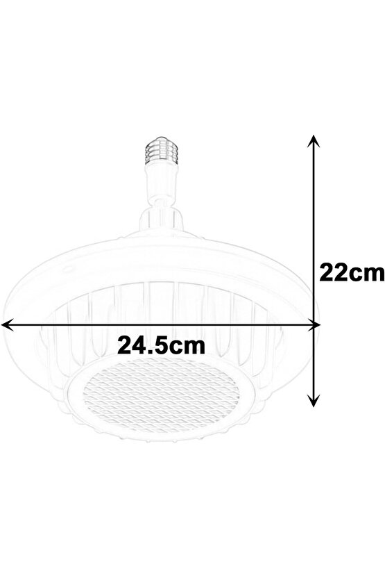 Istıcılı, Kumandalı, 3 Işık Modlu Led Ampul Isıtıcı Led Avize Ortam Isıtan 36 Watt 3900 Lümen Ampul
