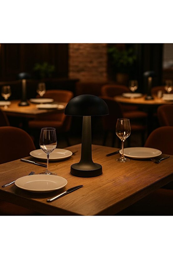 3 Kademeli, 3 Işık Modlu, Şarjlı, Dokunmatik Masa ve Gece Lambası, Cafe, Bar, Restorant Masa Lambası