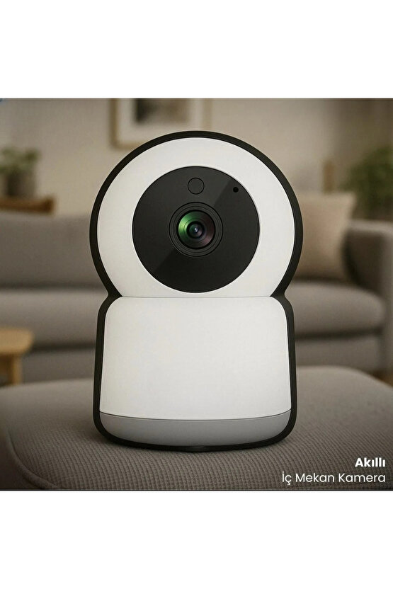 360 Derece Dönebilen Full HD - 1080P Wi - Fi Akıllı IP Kamera Bebek Odası, Salon, Güvenlik Kamerası