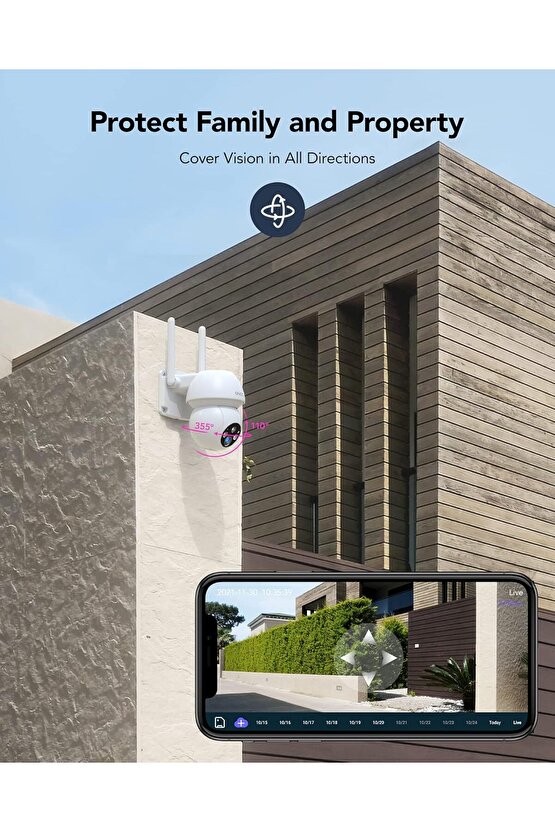 Sensörlü, Dış Mekan Akıllı Güvenlik Kameras, Elektrikle Çalışır, Su Geçirmez, Telefonla İzlenebilir