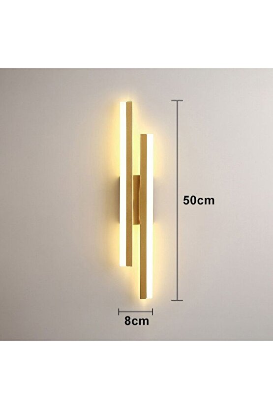 Elektrikle Çalışır, 12 Watt , 3000 Kelvin Gün Işığı Led Aplik, İç Merkan Led Duvar Armatürü -220V