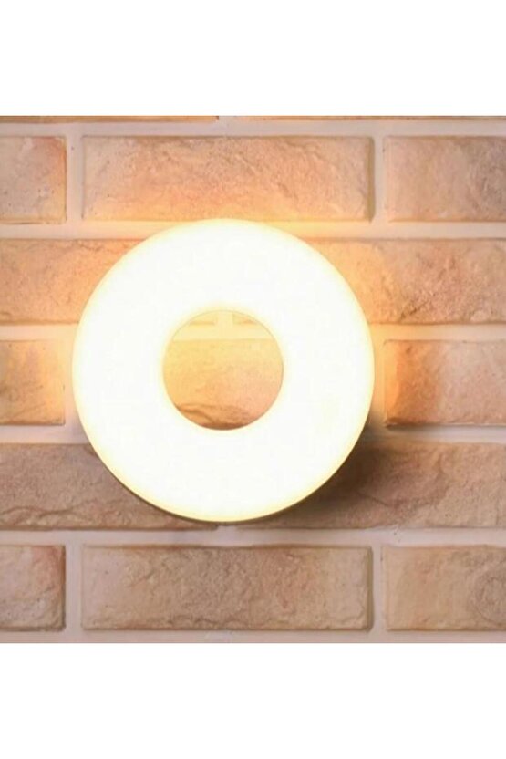 Elektrikle Çalışır, 10 Watt, 3000 Kelvin Led Aplik, İç ve Dış Mekan, Bahçe Duvar Armatürü, Led Aplik
