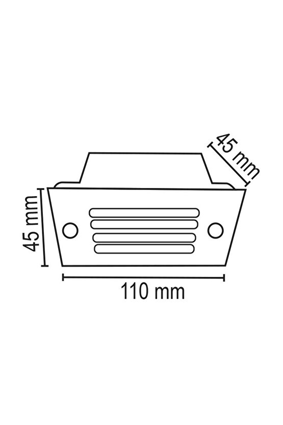 Krom Kasa 3 Watt, Elektrikle Çalışır, İç ve Dış Mekan Nemli Alan Sensörsüz Merdiven Led 3200 Kelvin