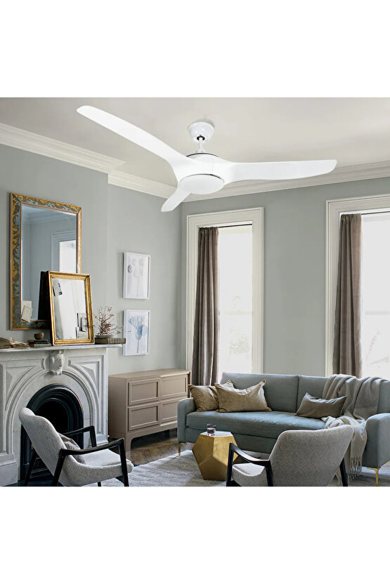 40 Watt, 3 Işık Modlu, 6 Kademeli, Kumandalı, Çok Şık ve Kaliteli Tavan Vantilatörü Ledli Vantilatör