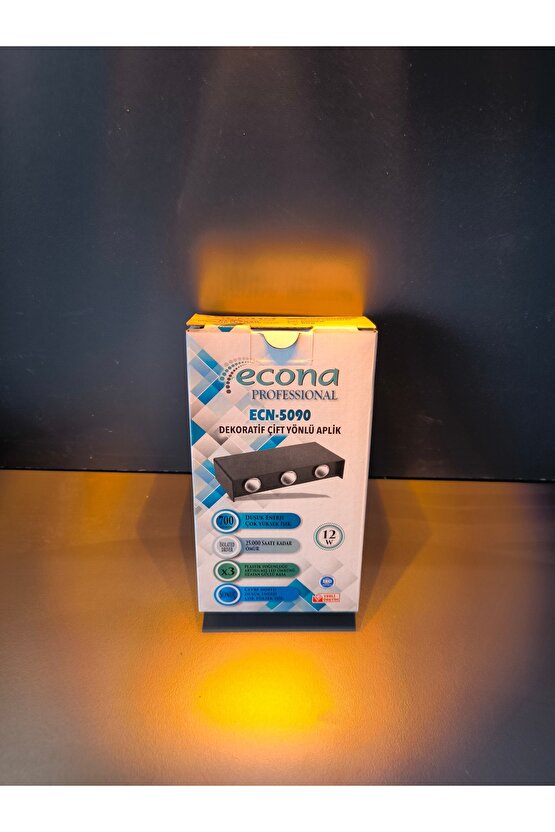ÇİFT YÖNLÜ DEKORATİF DUVAR APLİK 12WATT AMBER RENK