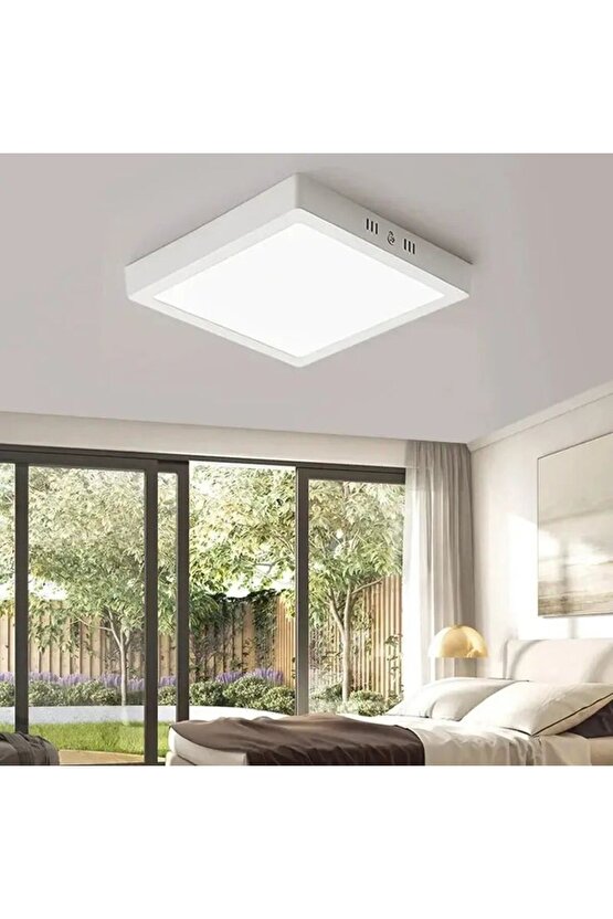 30 Watt Beyaz Işık, Çok Kaliteli Sıva Üstü Metal Kasa Tavan Armatürü, 3200 Lümen 6400 Kelvin Armatür