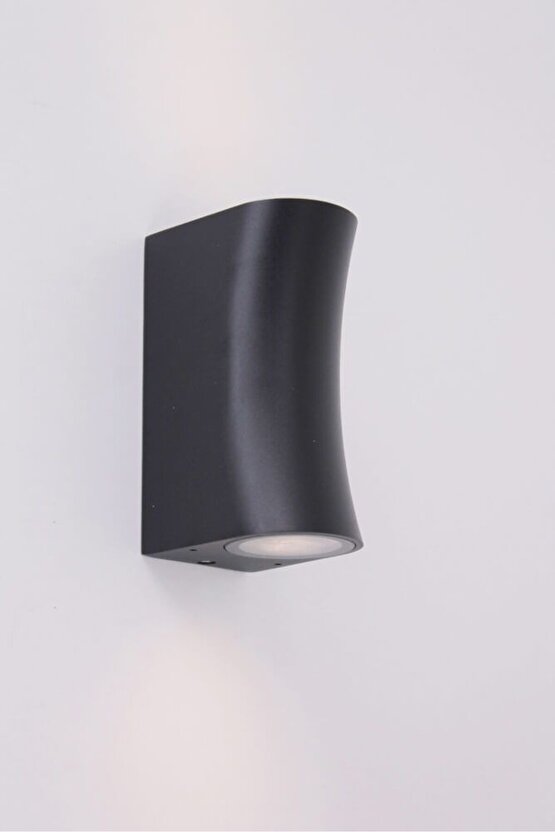 Elektrikle Çalışır, Alüminyum Antrasit Kasa, Çift Yönlü İç ve Dış Mekan Aplik (Led Ampuller Hediye)