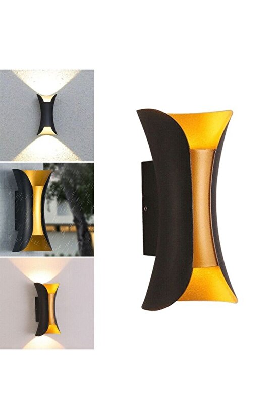 3000K Gün Işığı Ledli, 10 Watt Modern Tasarım Aplik, Bahçe, Balkon, Teras, Salon Apliği, Led Aplik