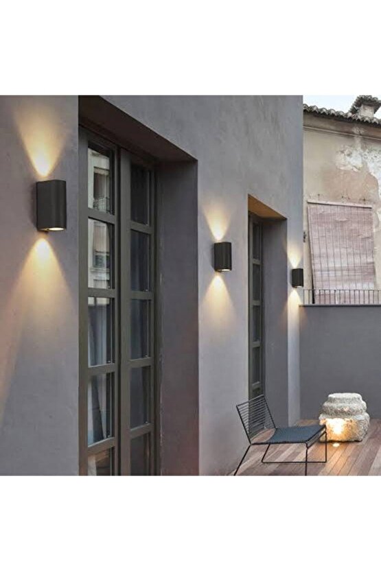 Çift Yönlü Dekoratif Aplik Antrasit (AMPULLER HARİÇ)