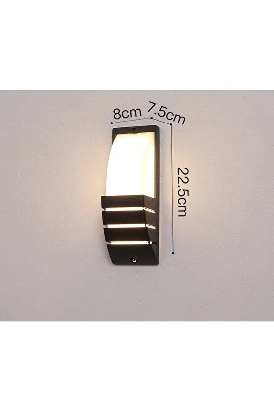 Full Reyon 24w Siyah Panjurlu Beyaz Işık Dış Mekan Duvar Apliği