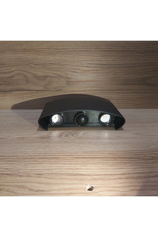 U2 Uranüs Siyah Kasa 4 W. Gün Işığı Dekoratif Çift Yönlü Iç Ve Dış Mekan Bahçe Balkon Teras Aplik