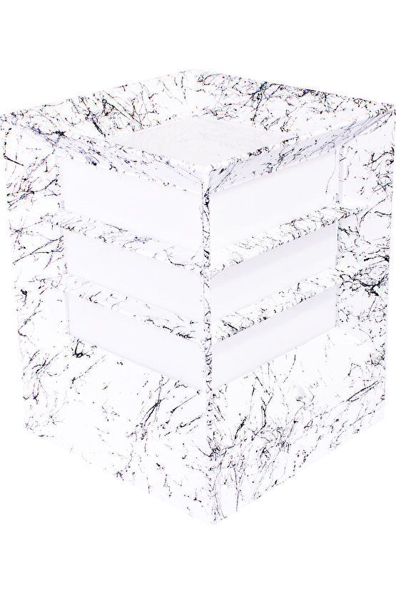 Mermer Desen Plastik 1. Sınıf Kare Küp Bahçe Aydınlatma Armatürü