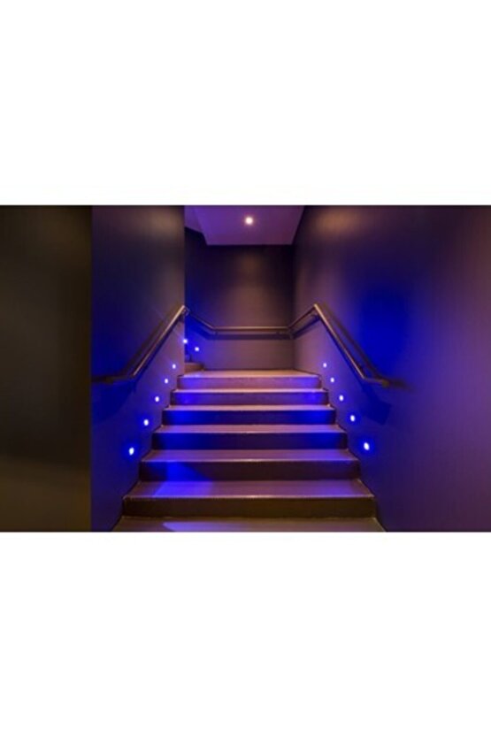 Kare 3 Watt Ledli Mavi Işık Koridor Ve Adım Aydınlatma Yerli Imalat(220v Elektrik ile çalışır)