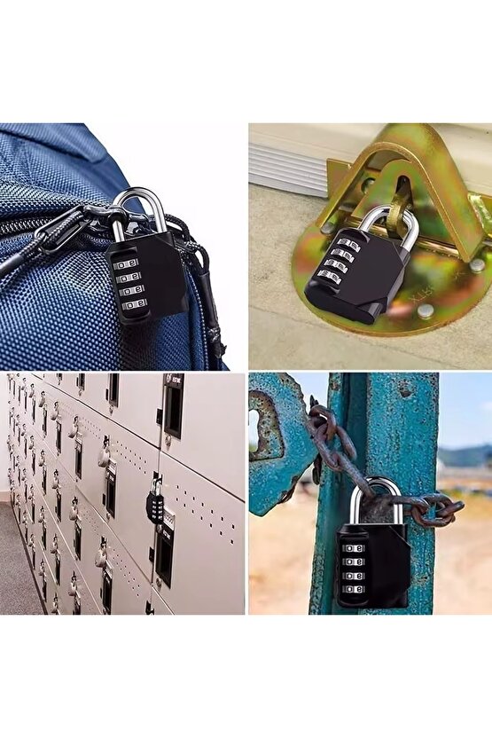 2 Adet Şifreli Asma Kilit Metal Güvenlik Kilidi Dolap Bagaj Bisiklet Spor Salonu İçin Su Geçirmez