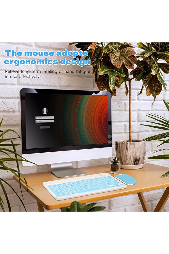 Apple iPad A16 11 Tablet Için Uyumlu Slim Şarjlı Bluetooth Klavye Ve Mouse Seti