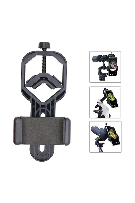 Dürbün Teleskop Mikroskop Için Telefon Bağlantı Aparatı Universal Telefon Tutucu Adaptör