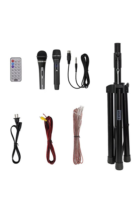 Profesyonel PA Kabin Hoparlör 15 Bluetooth Taşınabilir Şarjlı RGB Işıklı Karaoke Ses Sistemi 900W