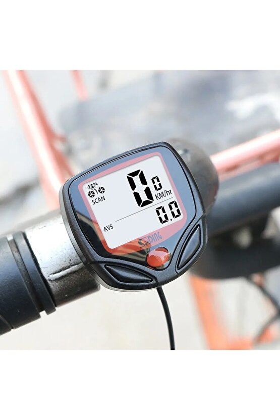 Bisiklet Motosiklet Kilidi Anahtarlı Çelik Kilit+KM Hız Göstergesi + LED Lazer Işık Hediye FULL SET