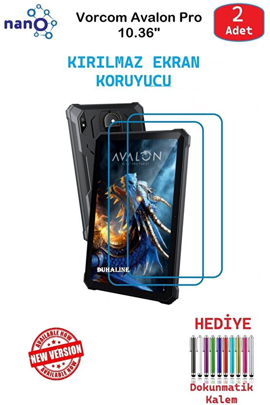 Vorcom Avalon Pro 10.36 İçin Nano Ekran Koruyucu 9h Esnek 2 ADET