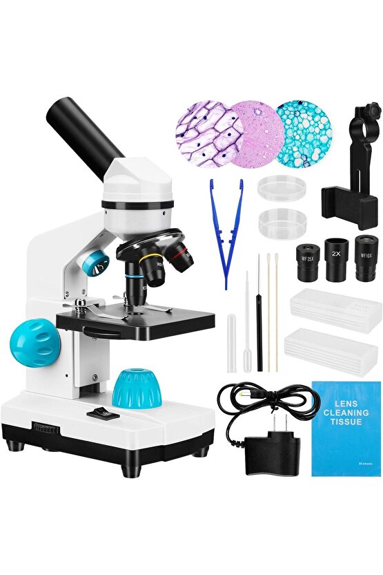 Mikroskop 2000 Kat HD Büyütme Dijital Monoküler Biyolojik Tıbbi Laboratuvar Okul Mikroskop Seti