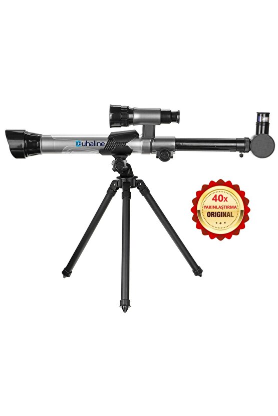 3 Lensli 40x Yakınlaştırma Astronomin Monoküler Eğitici Teleskop Gece Görüş Ay Doğa Gözlem+Tripod