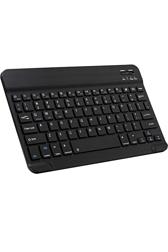 Tablet ve Telefonlar Için Şarjlı Kablosuz Türkçe Bluetooth Klavye