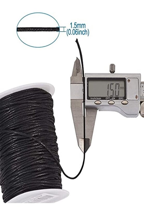 Mumlu Ip Bileklik-kolye Ipi Siyah 1.5 Mm 1000 Metre