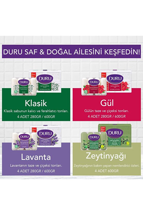 Güzellik Sabunu Saf&Doğal Zeytinyağlı Eco 4x70gr