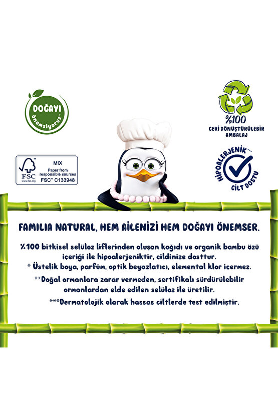 Plus Natural Penguen Gofrajlı 16lı Havlu Kağıdı