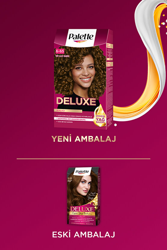 Deluxe 6-65 Göz Alıcı Kahve Zengin Yağ Bakımı Kit Saç Boyası Bakım Maskesi