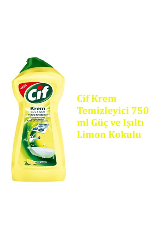 Bulaşık Deterjanı Limonlu 650 ml Domestos Çamaşır Suyu Cif Krem Temizleyici 750 ml Limon