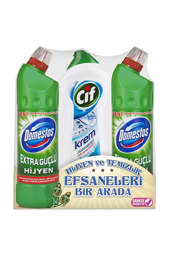 Çamaşır Suyu Dağ Esintisi 2X810G + Cif Krem 750 G