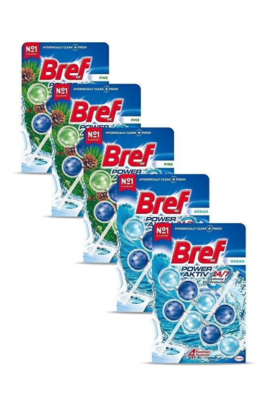 Wc Power Aktiv Duopack Katı Tuvalet Bloğu 3 Çam 2 Okyanus, 5 X 2li Paket