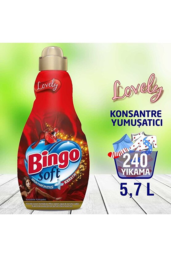 Soft Konsantre Çamaşır Yumuşatıcısı Lovely 1440 Ml - Ekonomi Paketi 4lü
