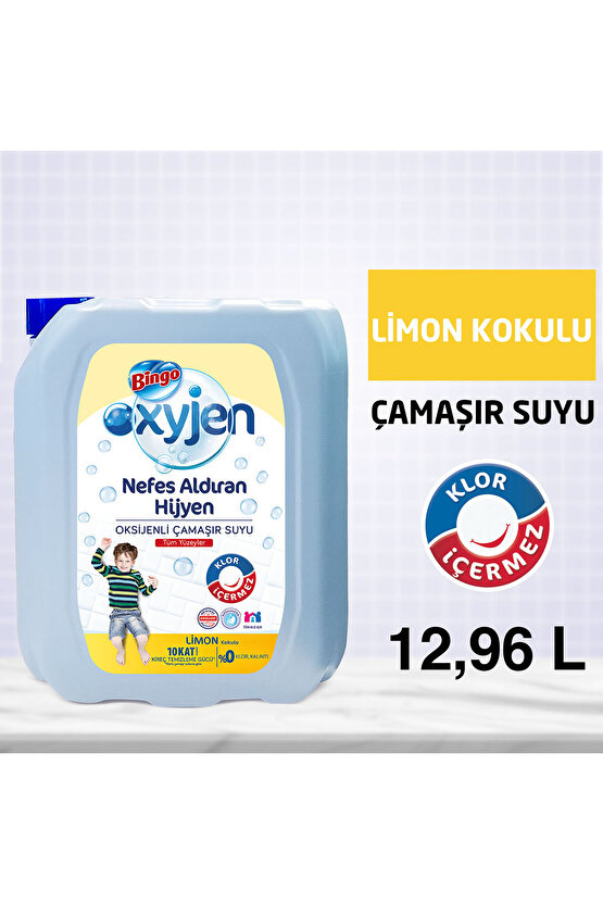 Oksijen Çamaşır Suyu 3,24 Lt Limon Kokulu 4lü