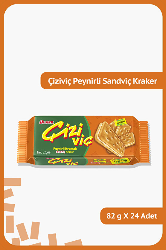 ÇİZİVİÇ Peynirli Sandviç Kraker - 90 gram - 24 Adet