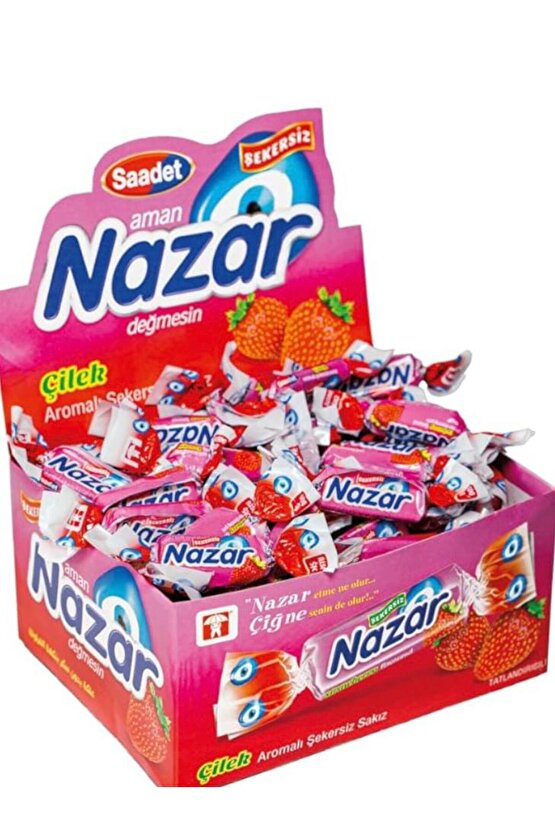 Sakız Şekersiz 100 Adet Çilek ( ikramlık , nostaljik )