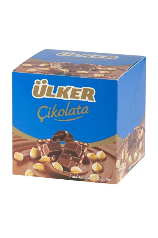 Bütün Fındıklı Çikolata Kare 60 gram (6 ADET) Toplam 360 Gt