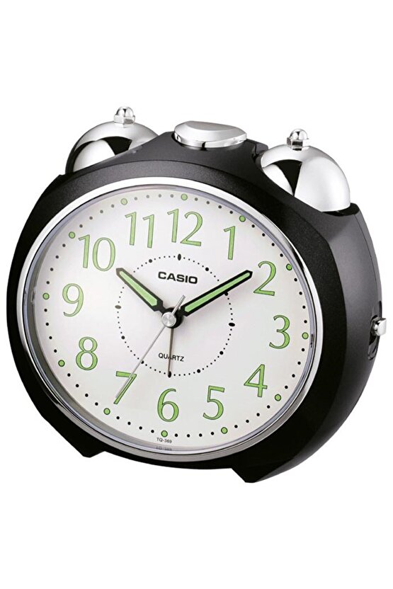 Tq-369-1df Alarmlı Işıklı Siyah Çalar Masa Saati