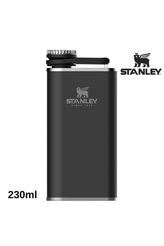 Klasik Paslanmaz Çelik Cep Matarası 0.23 Lt Siyah