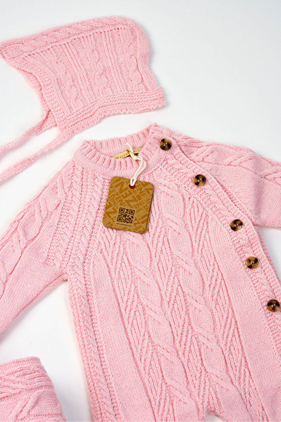 Yeni Doğan 5li Örme Triko Tulum Set (Özel Kutulu)