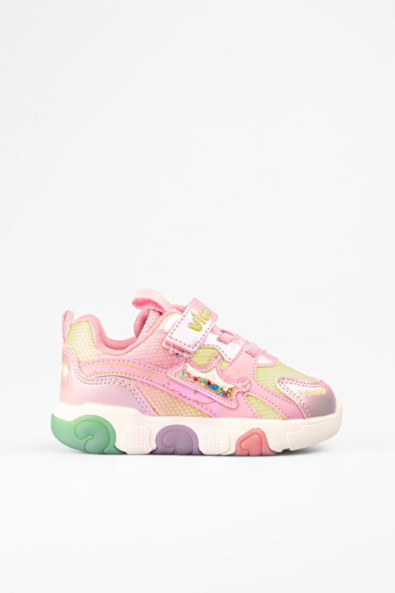 Queen Işıklı Kız Bebek Pudra Spor Ayakkabı