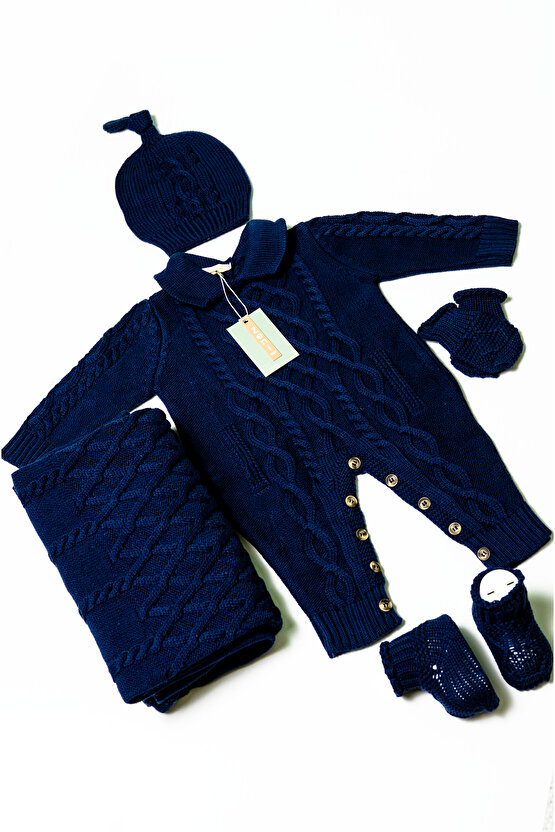 Yeni Doğan 5li Triko Tulum Set (Özel Kutulu)