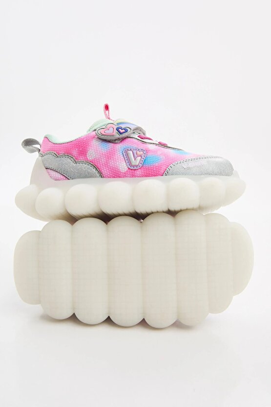 Kız Çocuk Gümüş Işıklı Balloon Sneaker