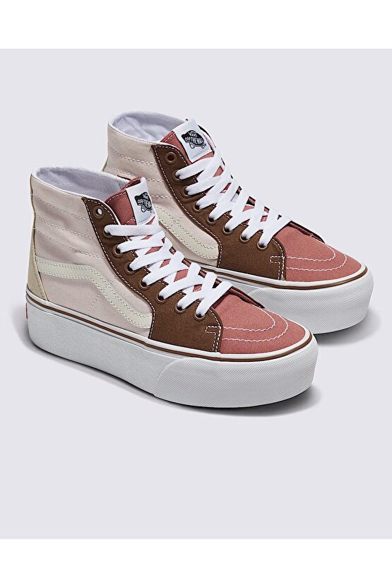 Kadın Pembe Sk8 Hi Tapered Stackform Earthy Blocking Multi Color Sneaker