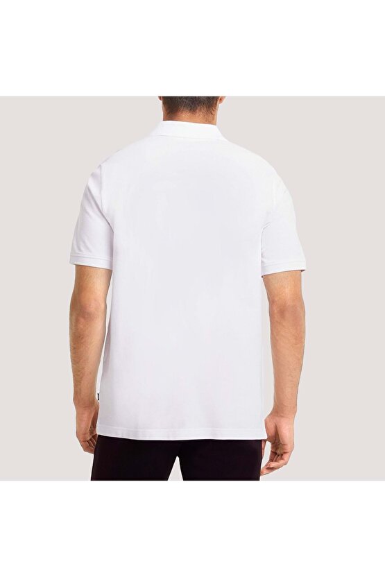 Essential Pique Polo Erkek Beyaz Günlük Stil Polo T-Shirt 58667402