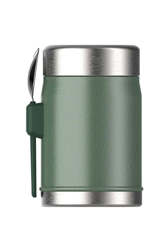 Klasik Paslanmaz Çelik Yemek Termosu Kaşıklı 0,40 Lt